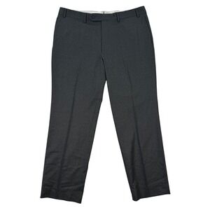 Paul Stuart James Pant Mens 38x28 s100 Wool Super 120s Charcoal Dress Slacks EUC